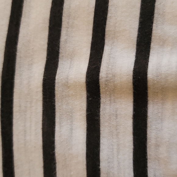 AVA VIV Black and White Stripped Short Sleeve T Shirt, 2X - Picture 3 of 5